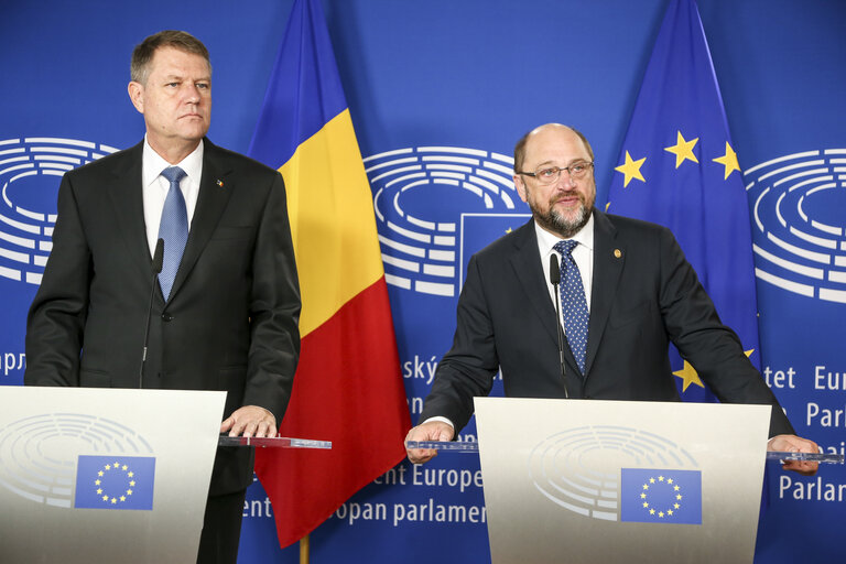 Foto 7: Martin SCHULZ - EP President meets with Klaus IOHANNIS - Romanian  President