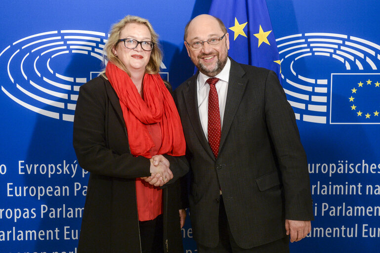 Fotografija 3: Martin SCHULZ - EP President meets with the Chairwoman of the SPD Parliamentary Group of Saxony-Anhalt