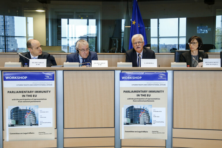 JURI Workshop on Parliamentary Immunity in the EU Committee on Legal Affairs with the participation of representatives from national parliaments