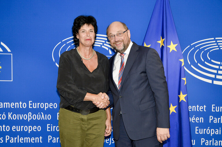 Photo 2 : Martin SCHULZ - EP President meets with Roland KAPPAUN