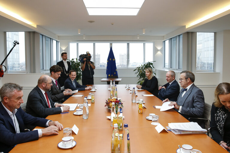 Fotografia 2: Martin SCHULZ - EP President meets with the President of Estonia