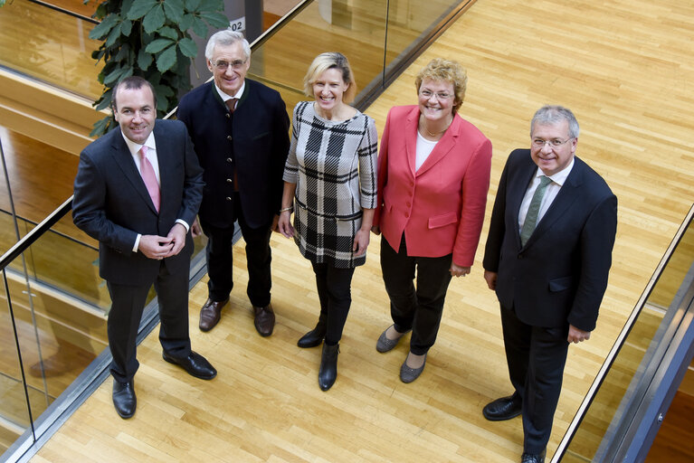 Fotografija 4: Group picture with the Bavarian MEPs of the German delegation of the EPP group