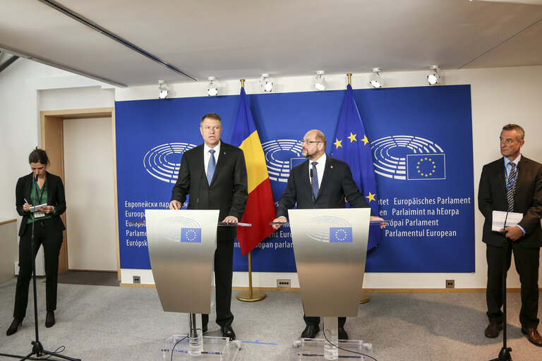 Foto 5: Martin SCHULZ - EP President meets with Klaus IOHANNIS - Romanian  President