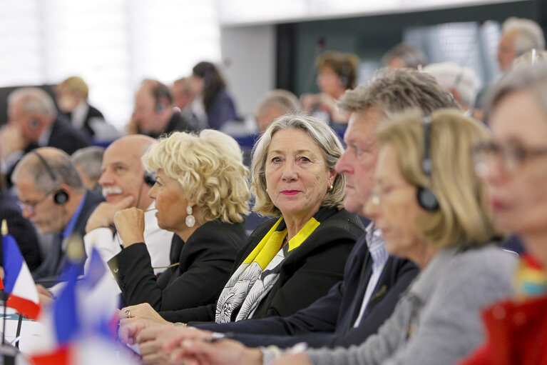 Fotagrafa 5: Joelle MELIN voting in plenary session week 41 2015 in Strasbourg