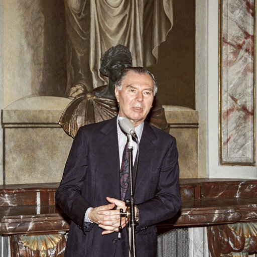 Foto 8: Reception on the occasion of the unveiling of the memorial tablet bearing the effigy of Robert Schuman