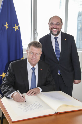 Foto 10: Martin SCHULZ - EP President meets with Klaus IOHANNIS - Romanian  President