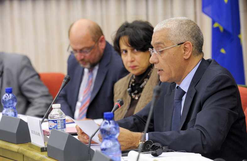 Nuotrauka 6: Martin SCHULZ - EP President meets with Talbi ALAMI, President of the House of Representatives of Morocco and the Delegation to the Parliamentary Assembly Union for Mediterranean