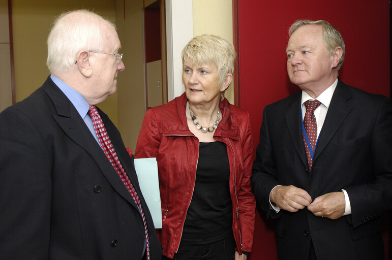 Foto 2: MEPs meeting with Commissioner HAHN