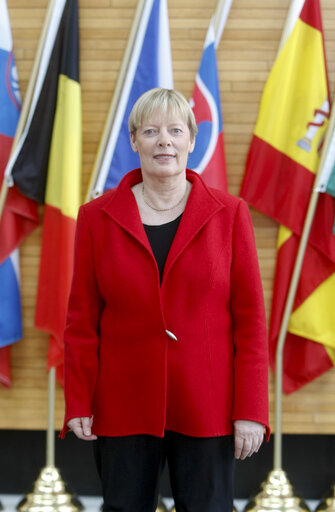 Suriet 14: Portrait of Birgit SCHNIEBER-JASTRAM MEP in Strasbourg.