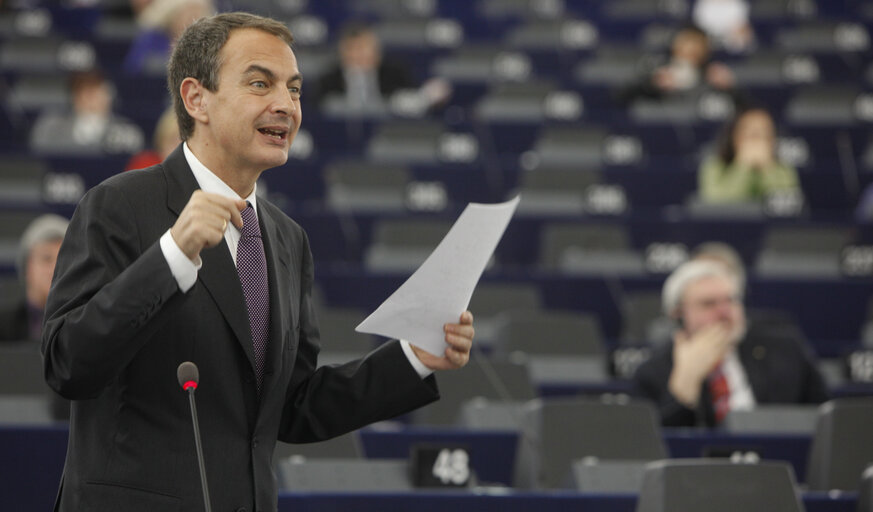 Fotagrafa 9: Presentation of the programme of the Spanish Presidency by Spain's Prime Minister during the Plenary session in Strasbourg