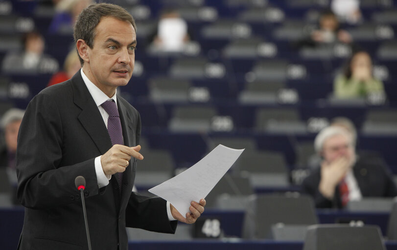 Nuotrauka 8: Presentation of the programme of the Spanish Presidency by Spain's Prime Minister during the Plenary session in Strasbourg