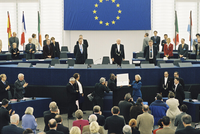 Fotografija 30: Sakharov Prize award ceremony at the EP in Strasbourg.