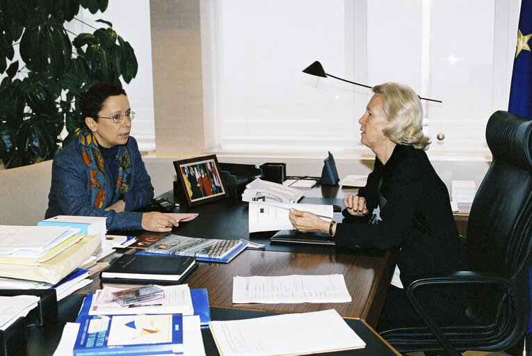 Photo 2 : Nicole FONTAINE EP President meets Ana PALACIO VALLELERSUNDI