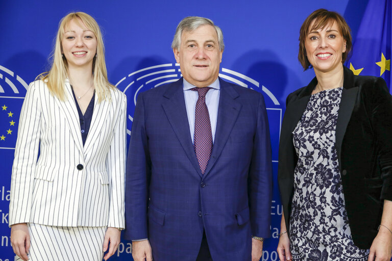 Antonio TAJANI - EP President meets with Martina DLABAJOVA