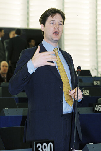 Zdjęcie 2: Nicholas CLEGG in plenary session in Strasbourg.