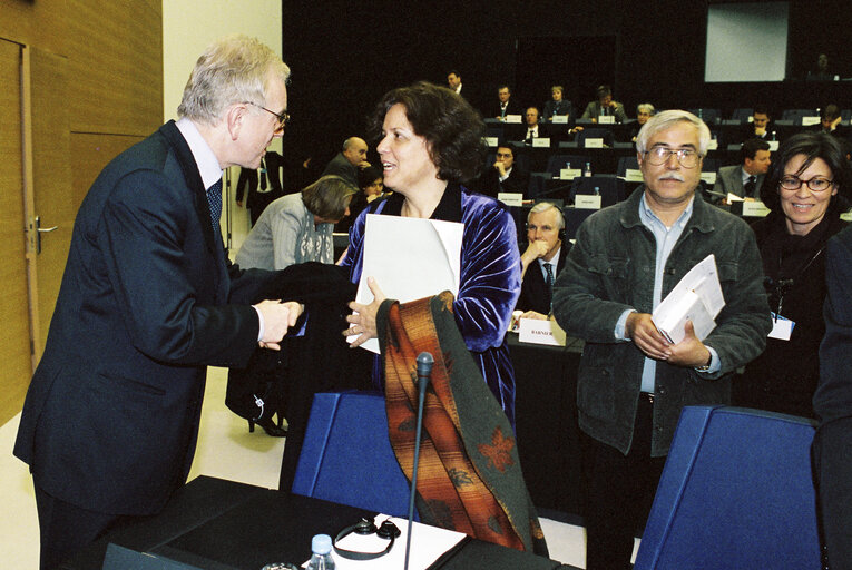 Meeting with the 2001 Sakharov Prize Laureates.