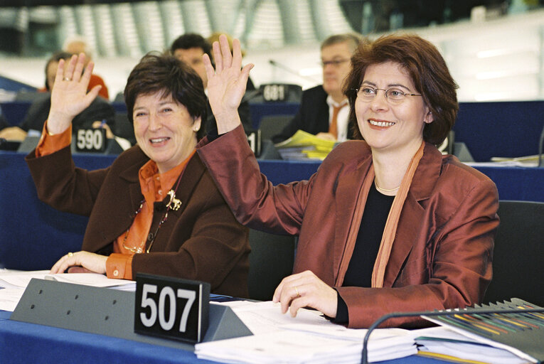 Nuotrauka 6: Renate SOMMER in plenary session in Strasbourg in december 2001.