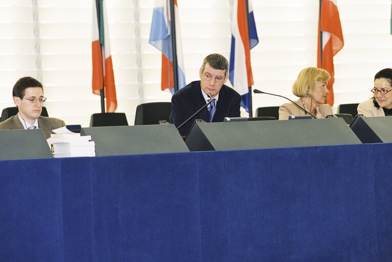 Foto 2: Plenary Session with President of the European Court of Auditors, on the occasion of the presentation of the annual report 2000