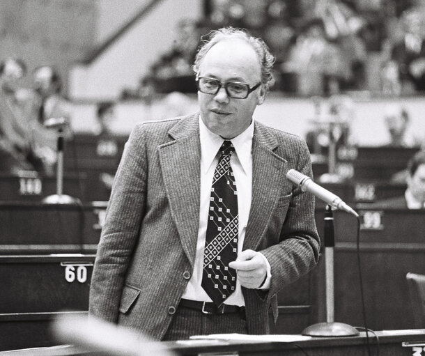 Horst SEEFELD in Plenary session Strasbourg february 1976