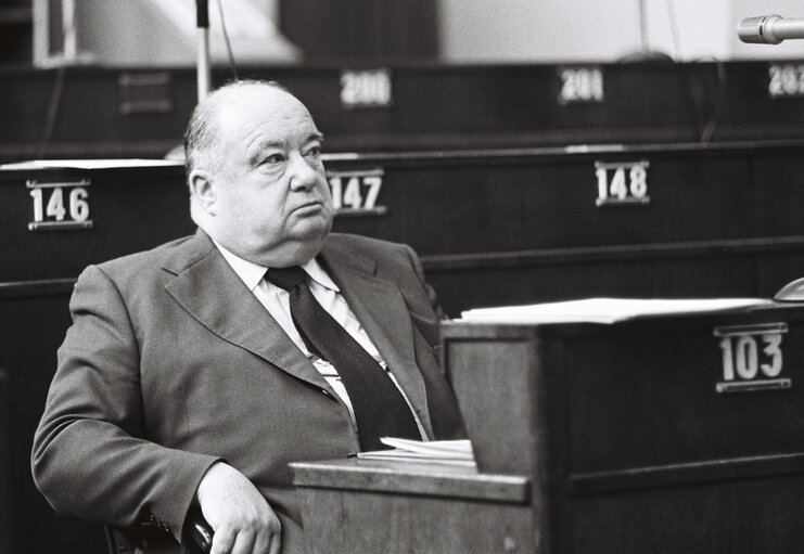 Emile DIDIER in Plenary session Strasbourg february 1976