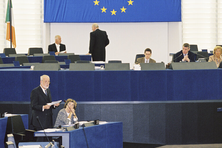 Foto 4: Plenary Session with President of the European Court of Auditors, on the occasion of the presentation of the annual report 2000