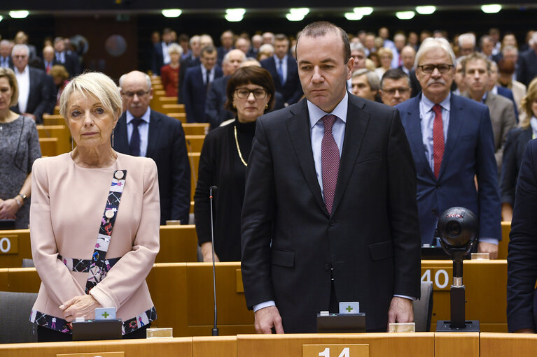 Zdjęcie 4: Minute of silence for the victims of the recent attacks in Egypt in the European Parliament in Brussels