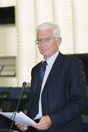 MEP Reinhard RACK. in Plenary session in Strasbourg