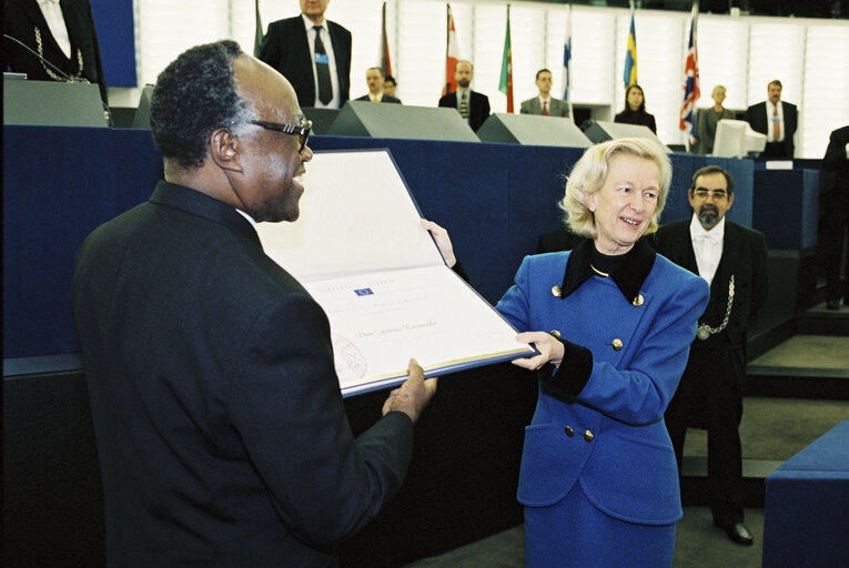 Fotografija 27: Sakharov Prize award ceremony at the EP in Strasbourg.