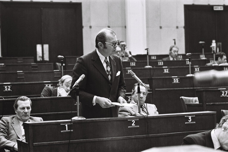 Jean HAMILIUS in Plenary Session Presidency of the Council of the European Union Luxembourg