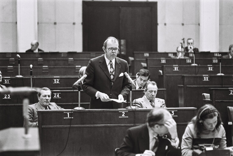 Jean HAMILIUS in Plenary Session Presidency of the Council of the European Union Luxembourg