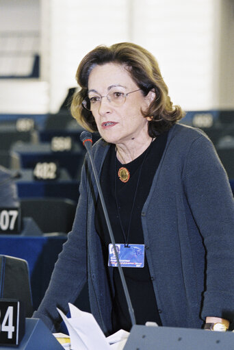 Foto 2: Speech of MEP Cristina GUTIERREZ-CORTINES in Plenary session in Strasbourg