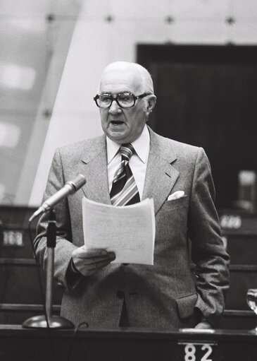 Pierre BOURDELLES in Plenary session Strasbourg february 1976