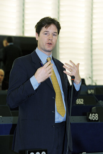 Zdjęcie 3: Nicholas CLEGG in plenary session in Strasbourg.