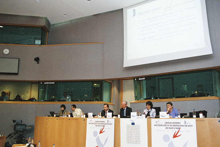 European conference and closing event of the European week for safety and health at work.