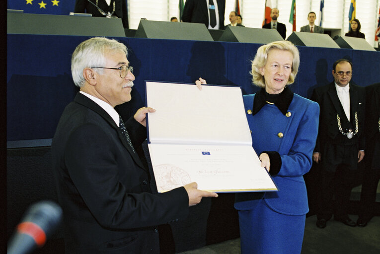 Fotografija 22: Sakharov Prize award ceremony at the EP in Strasbourg.