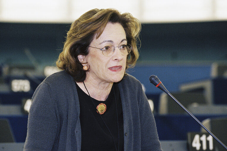 Foto 3: Speech of MEP Cristina GUTIERREZ-CORTINES in Plenary session in Strasbourg