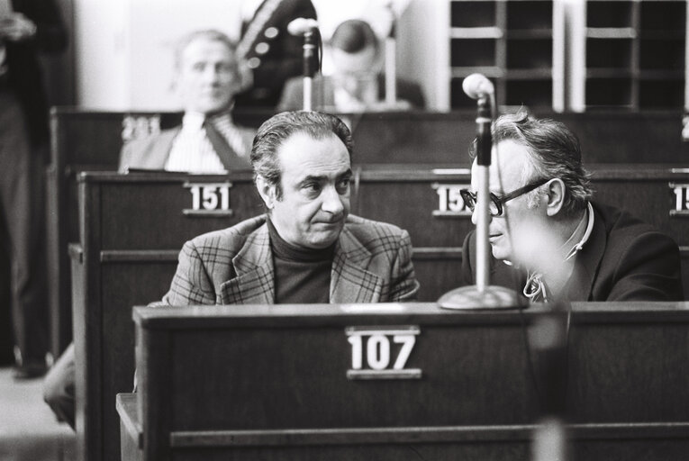 Franco CONSAS  in Plenary session Strasbourg february 1976