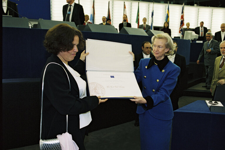 Fotografija 23: Sakharov Prize award ceremony at the EP in Strasbourg.