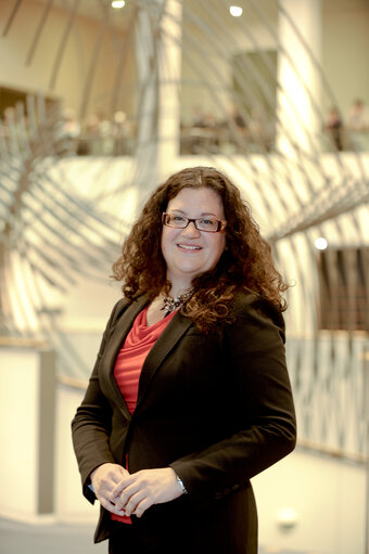 Fotó 5: Portrait of MEP Mojca Kleva in the Parliament in Brussels