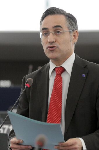 Fotografija 16: Debate on the EU Tomato import from Morocco. Plenary Session in Strasbourg. Week 14.