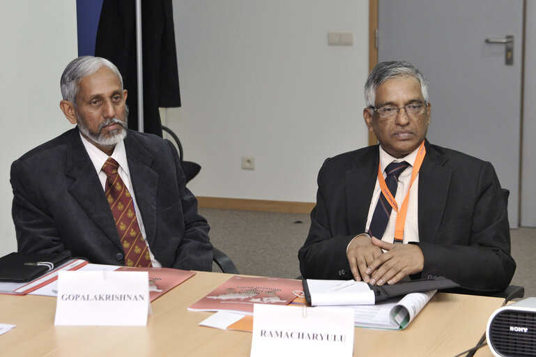 MEP Graham Watson receives members of the Rajya Sabha (Upper House of the Indian Parliament)