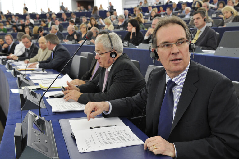 Alain CADEC  in Strasbourg Hemicycle