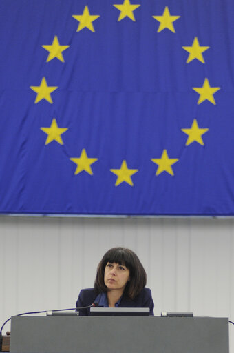 Zdjęcie 18: Mep in Strasbourg Hemicycle during the Session week 14