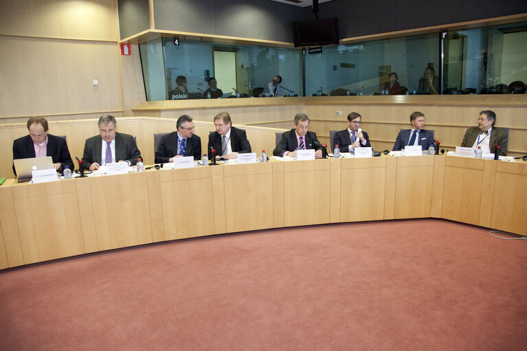 Valokuva 8: Jerzy Buzek, EP President meets with political group leaders and Herman Van Rompuy, President of the European Council