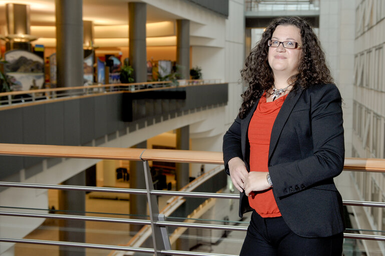 Fotó 8: Portrait of MEP Mojca Kleva in the Parliament in Brussels