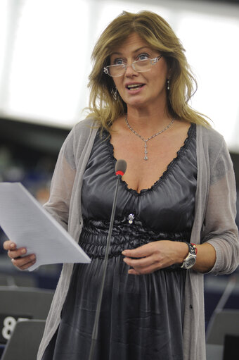 Zdjęcie 14: Mep in Strasbourg Hemicycle during the Session week 14