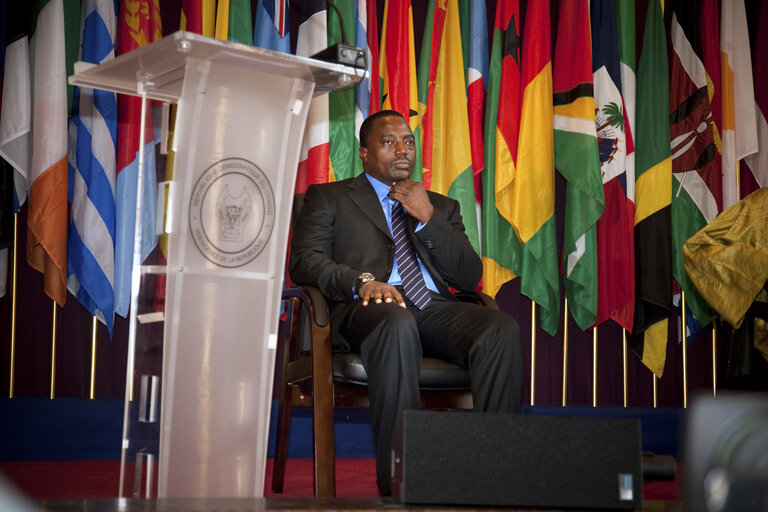 Joseph Kabila, President of the Democratic Republic of Congo, attends the opening of the 20th ACP-EU Joint Parliamentary Assembly in Kinshasa on December 2, 2010.