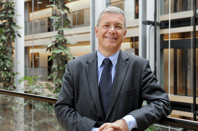MEP Markus Ferber poses for a portrait in Strasbourg