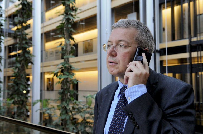 MEP Markus Ferber poses for a portrait in Strasbourg