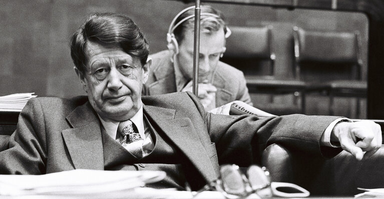 Erhard JAKOBSEN during the plenary session from December 11 to 15, 1978, in Luxembourg.